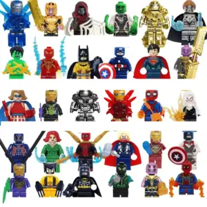 Marvel superhero Spider Man, Iron Man, Thanos mini building blocks, anime characters, mini figure,children's toy Birthday Gifts
